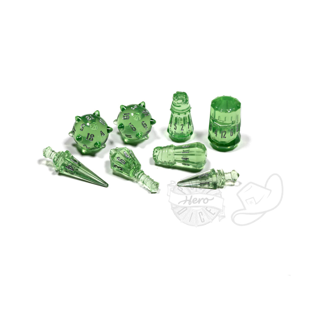 Set de 8 Dés JDR Polyhero Dice : Warrior