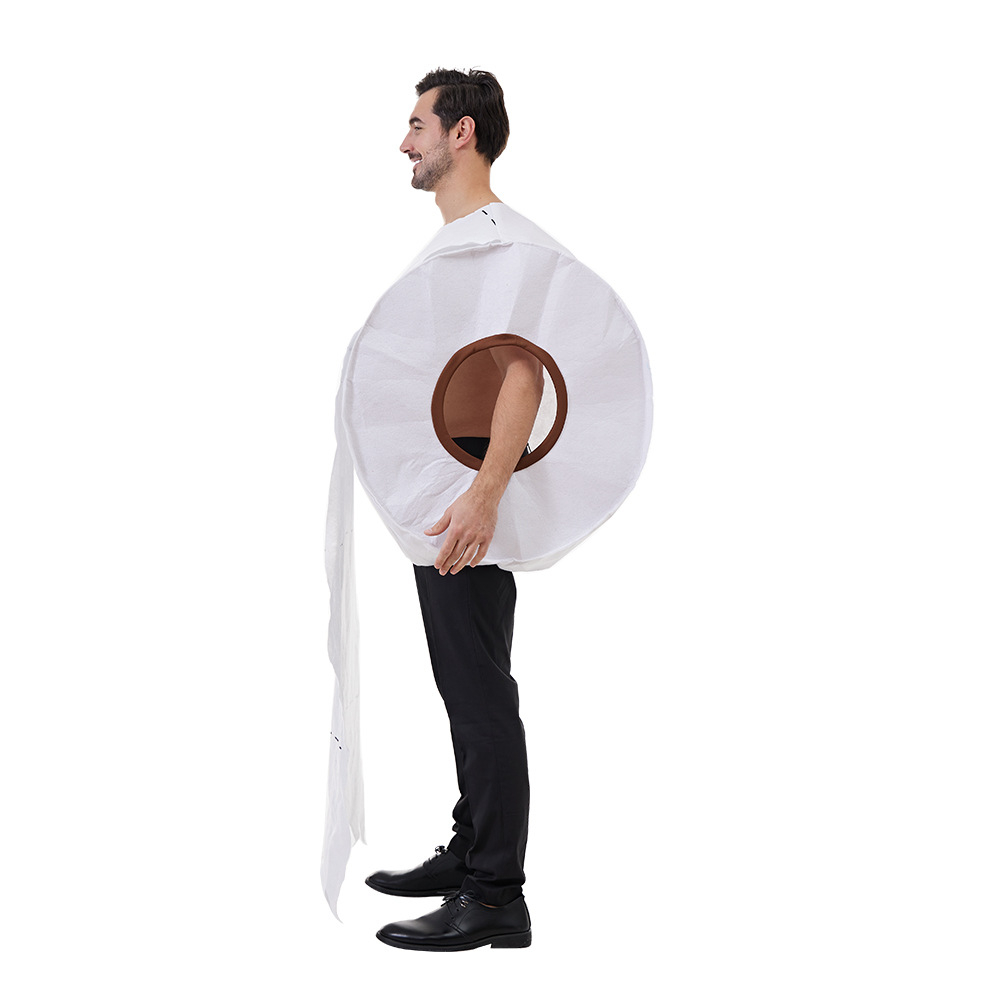 (180-190cm) Fasnachts Erwachsenen Kostüm Toiletten Papier Verkleidung für Motto Partys / Halloween - WC Papier