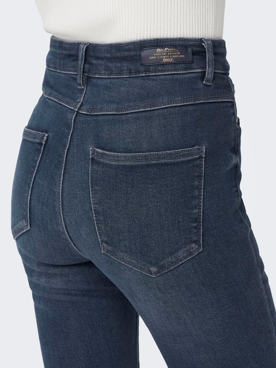 ONLMILA Hohe Taille Skinny Fit Jeans Blue Black Denim