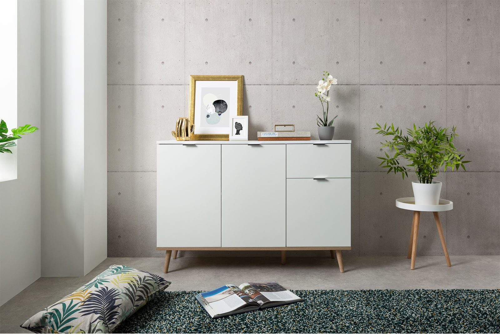 Kommode GÖTEBORG 120 x 85 cm weiß
