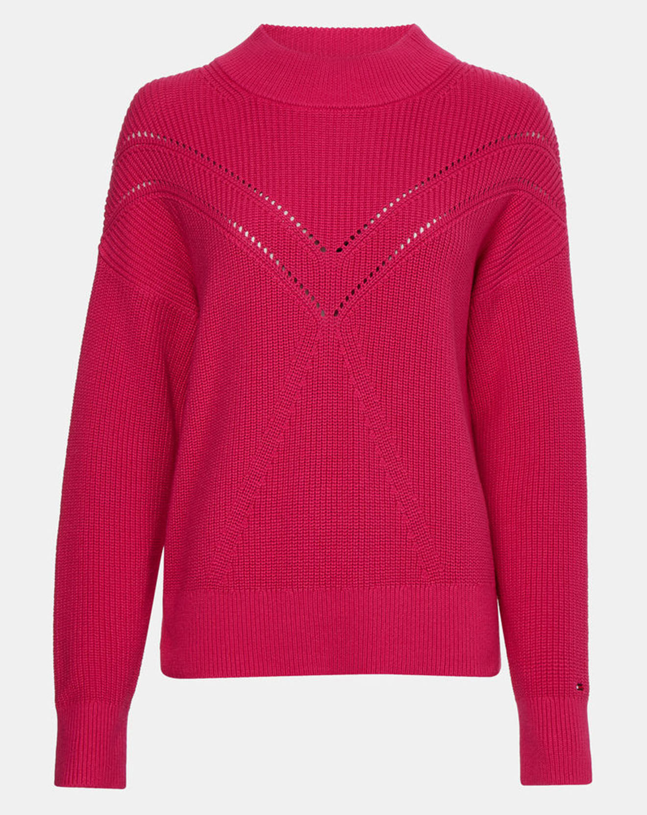 Tommy Hilfiger Pull 100% Coton rose fluo