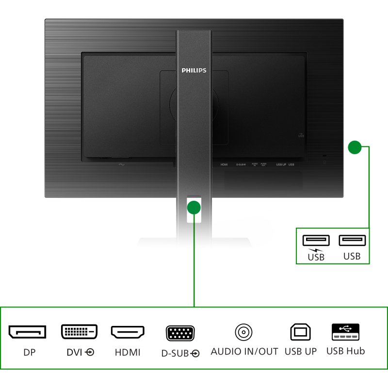 Philips 242B1G/00 écran plat de PC 60,5 cm (23.8