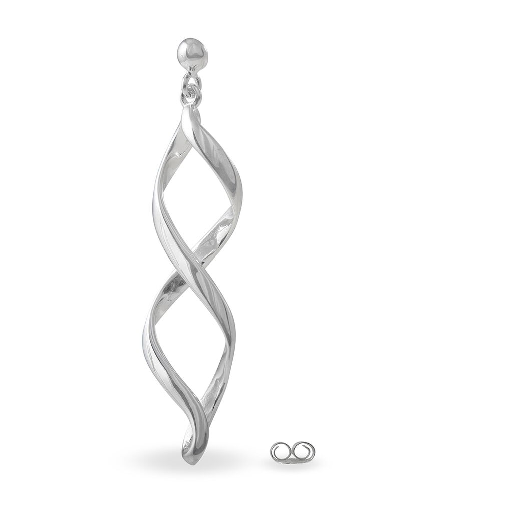 Boucles D'oreilles Pendantes Jolanda Argent Blanc