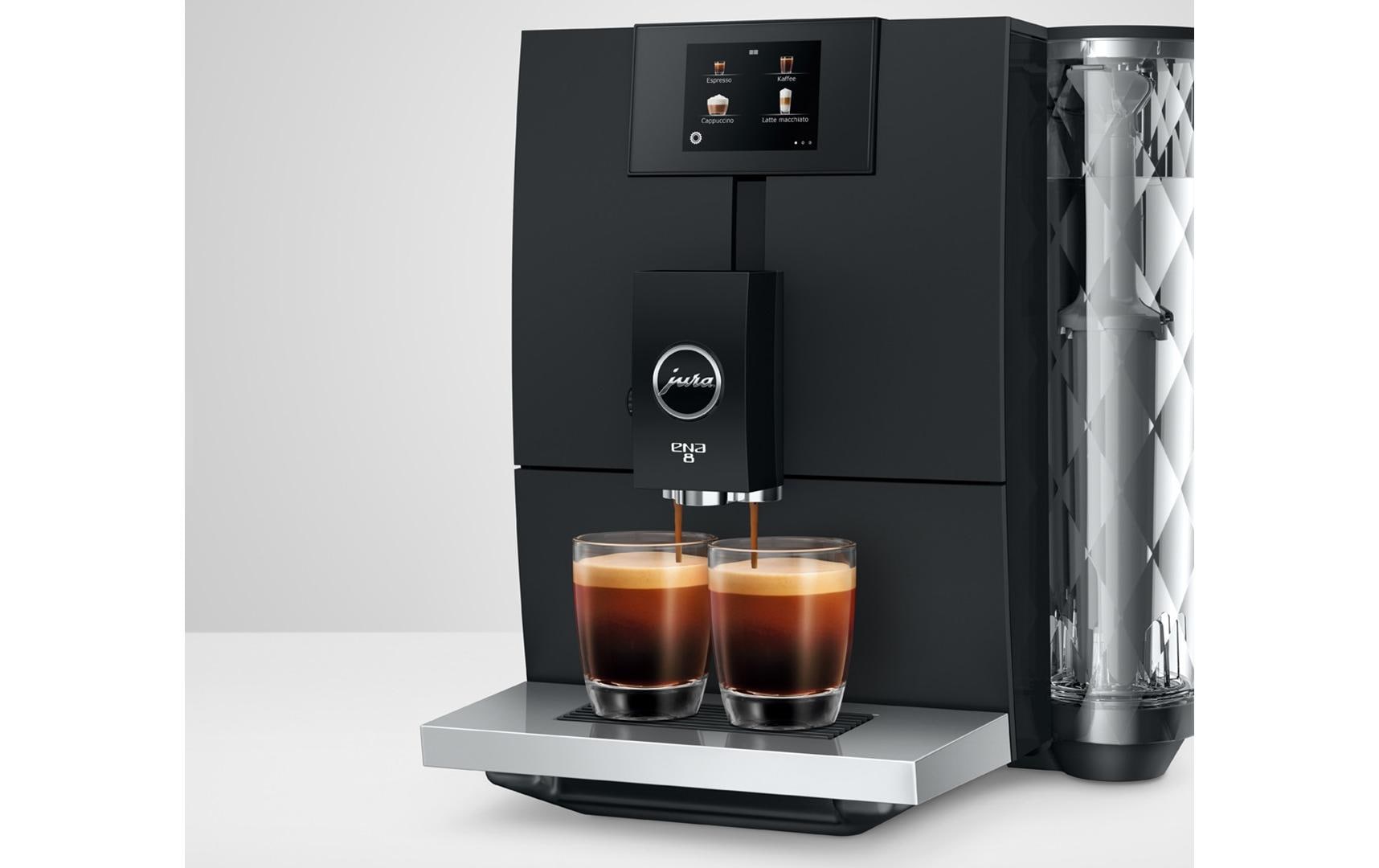 Kaffeevollautomat ENA 8 Full Metropolitan Black (SC)<br>Zweitassen-Vollautomat für 15 verschiedene Kaffee- und Milchgetränke