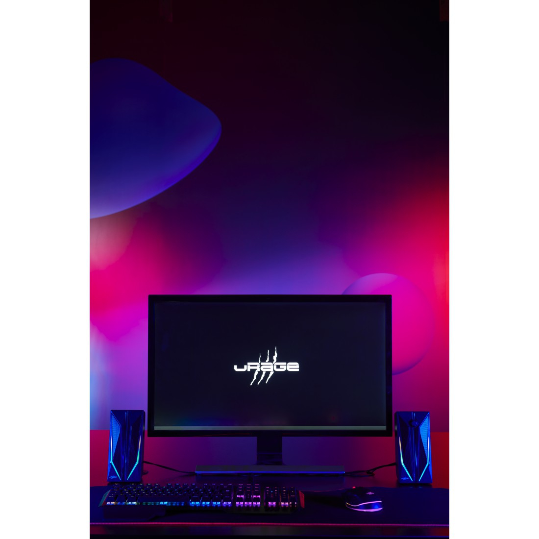BLAST-R 200 Stereo Gaming Lautsprecher Computer Speaker USB / 3.5mm AUX   RGB Beleuchtung (00186093) - Schwarz