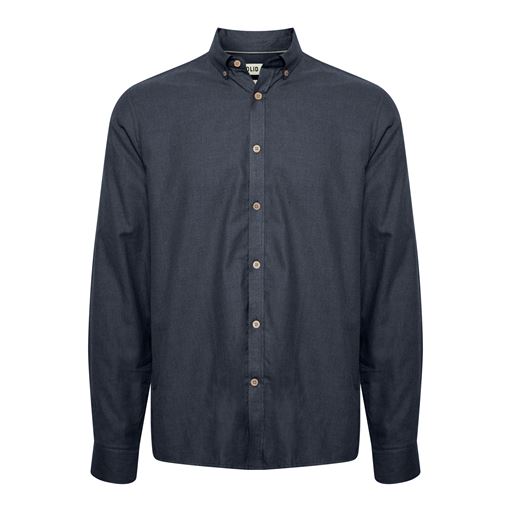 Solid Pete SH Skjorte, Insignia Blue Melange, L