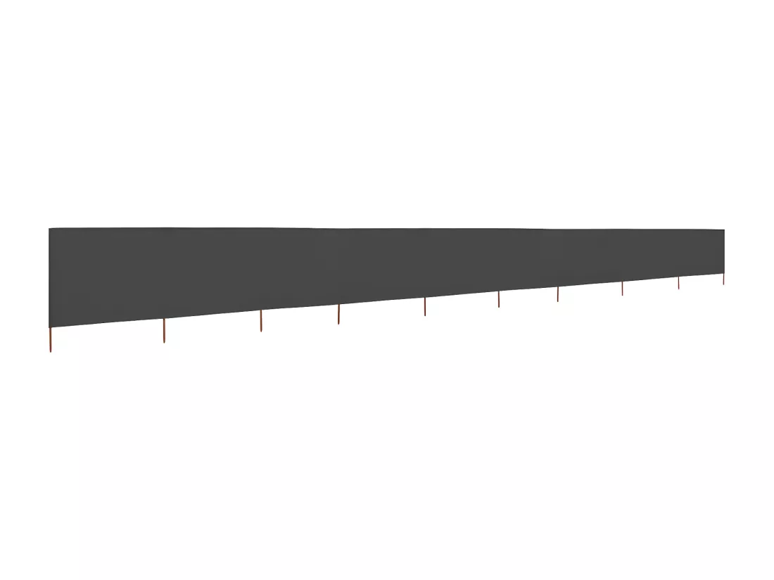 Paravent 9 panneaux Tissu 1200 x 80 cm Anthracite