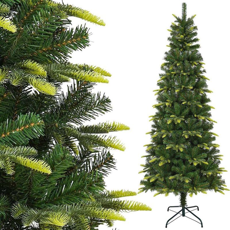 Uten - Smalle Kunstkerstboom - Groen - H225 x Ø90 cm - 800 Takken