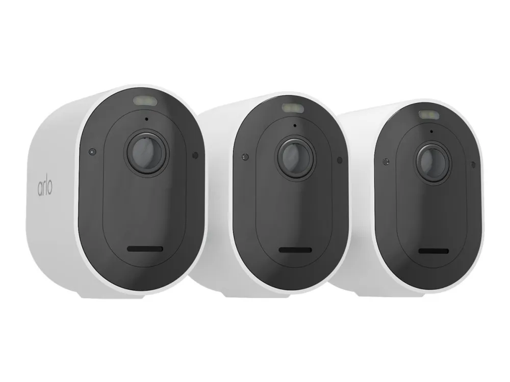 Arlo Pro 5 - Netværksovervågningskamera - udendørs - vejrfast - farve (Dag/nat) - audio - trådløs - WiFi (pakke med 3)