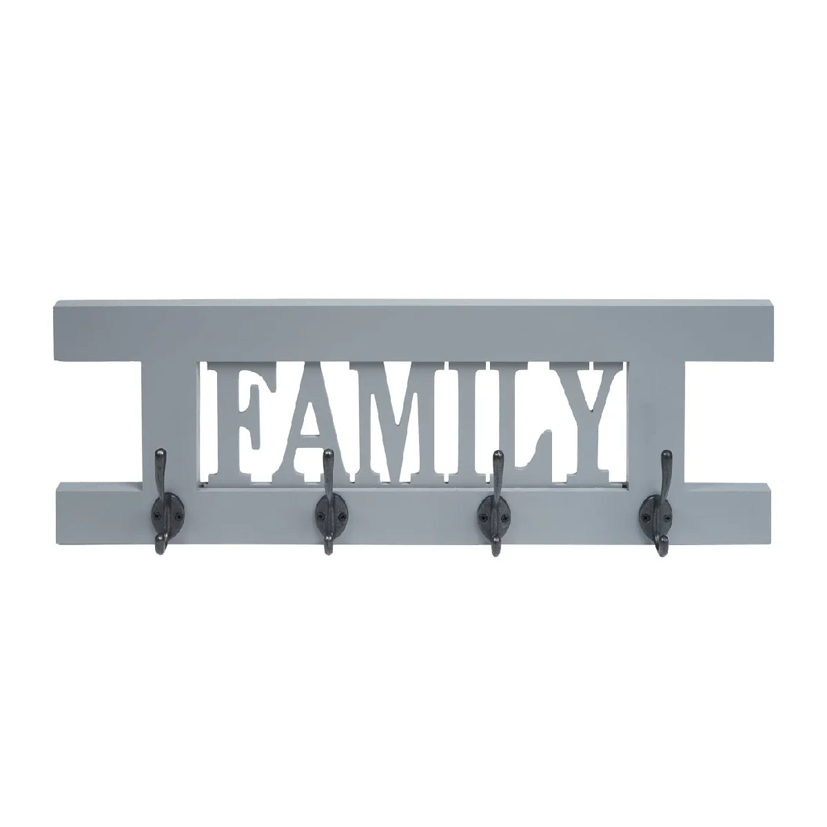 Decoshop26 Portemanteau mural Family - 60 x 21 cm