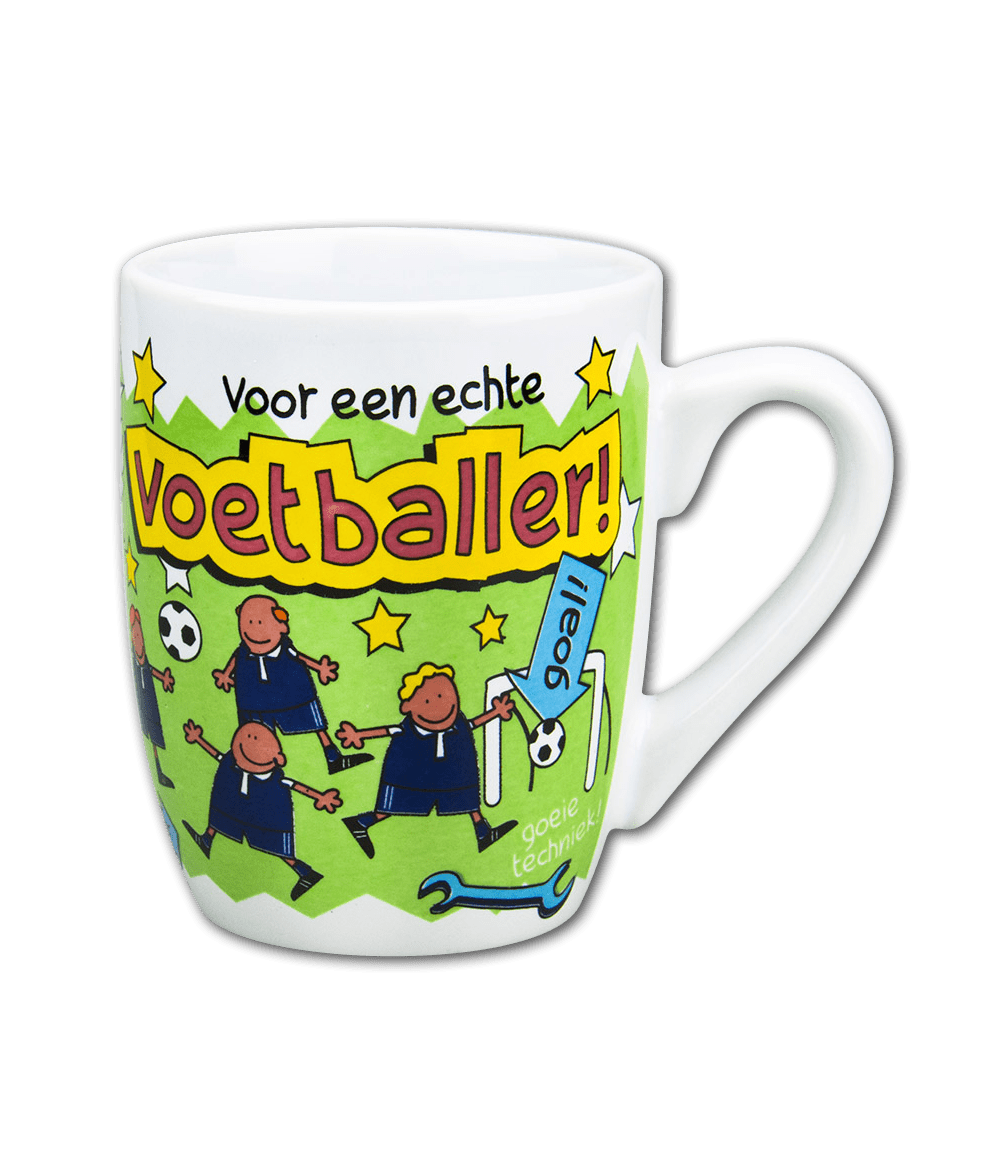 Mok Voetballer 12cm
