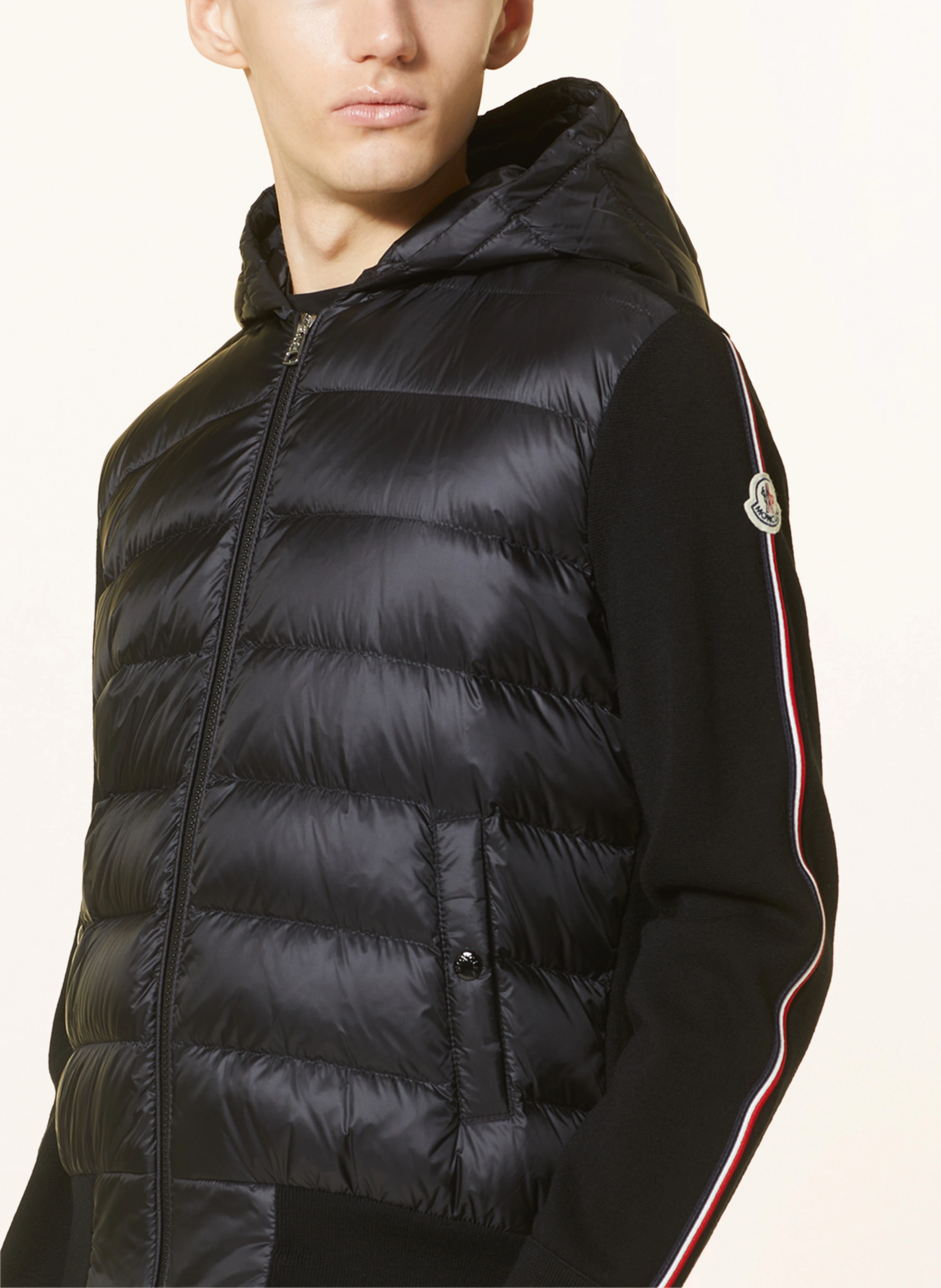 MONCLER Strickjacke im Materialmix