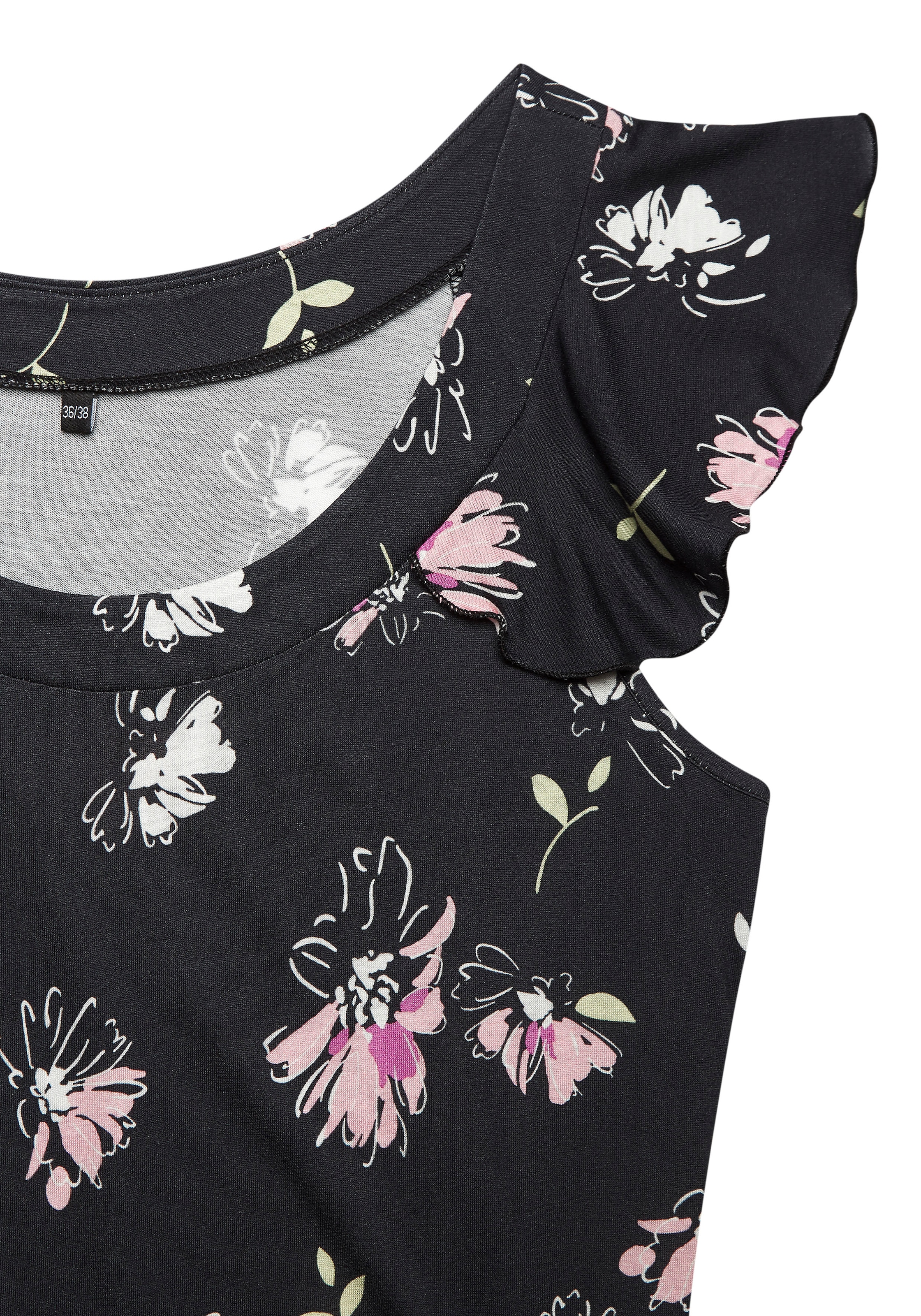 Vivance Rundhalsshirt , mit verspielten Volants aus weichem Jersey, sommerlich
