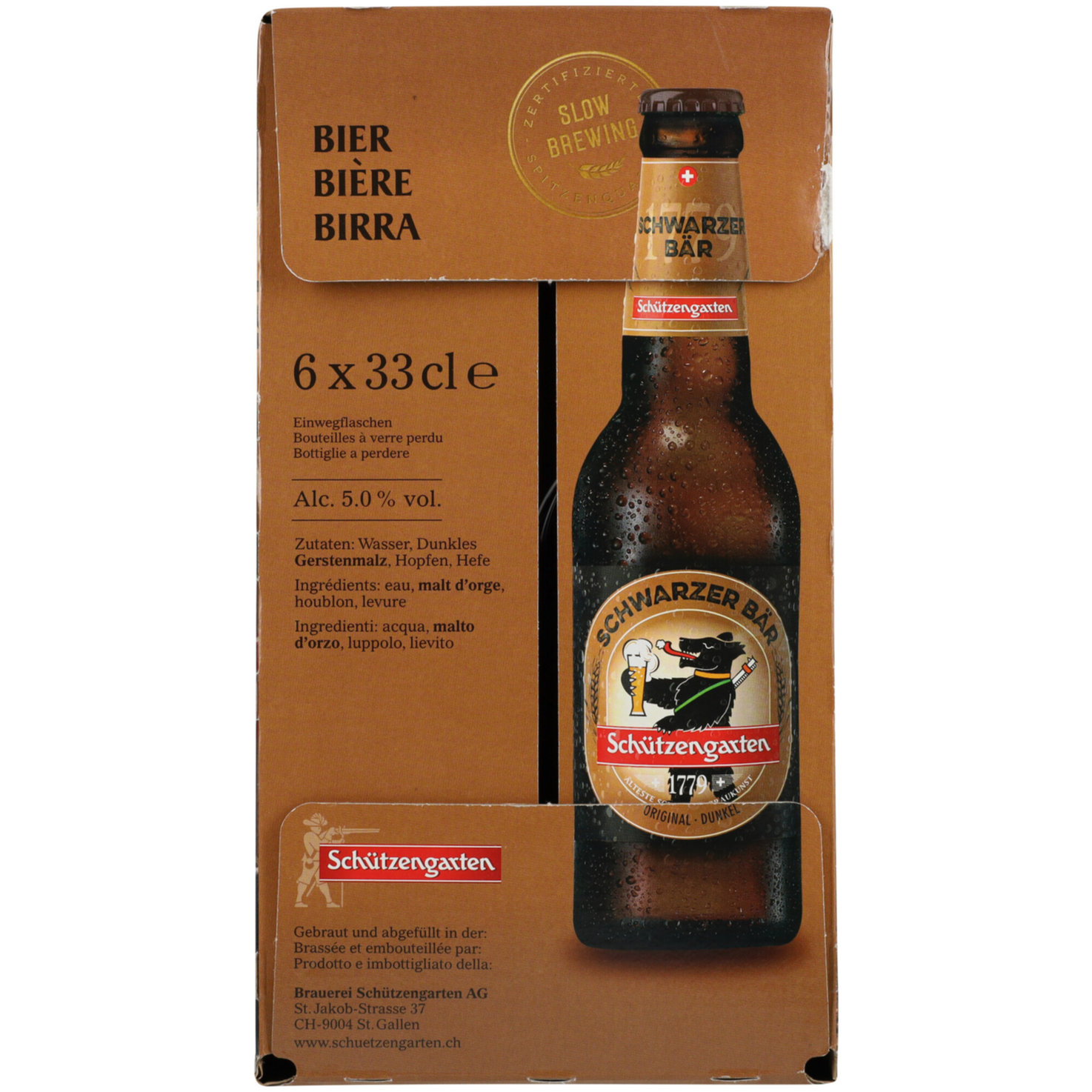 Schützengarten Schwarzer Bär 6x33cl -198cl