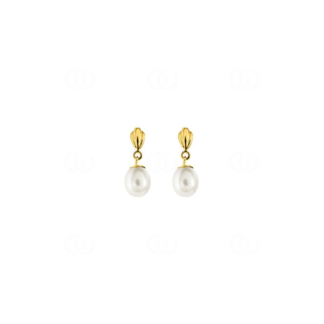 Ohrhänger 375/9 K Gelbgold mit Süsswasserzuchtperlen 6.0mm