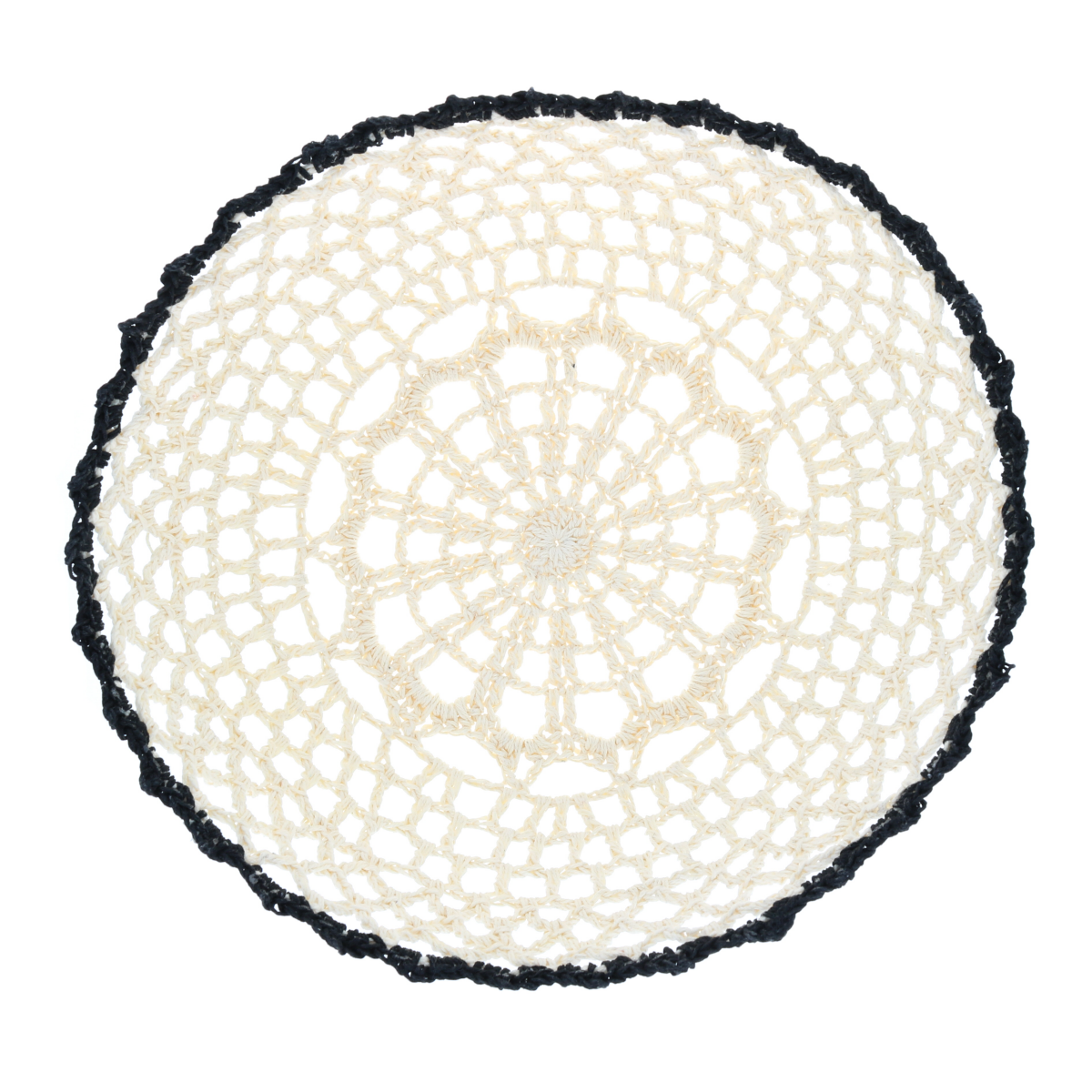 Panier médium rond bord noir Atelier jasmin