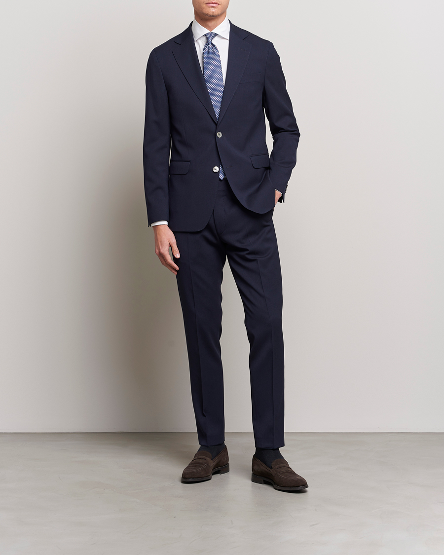Oscar Jacobson Ego Wool Blazer Blue