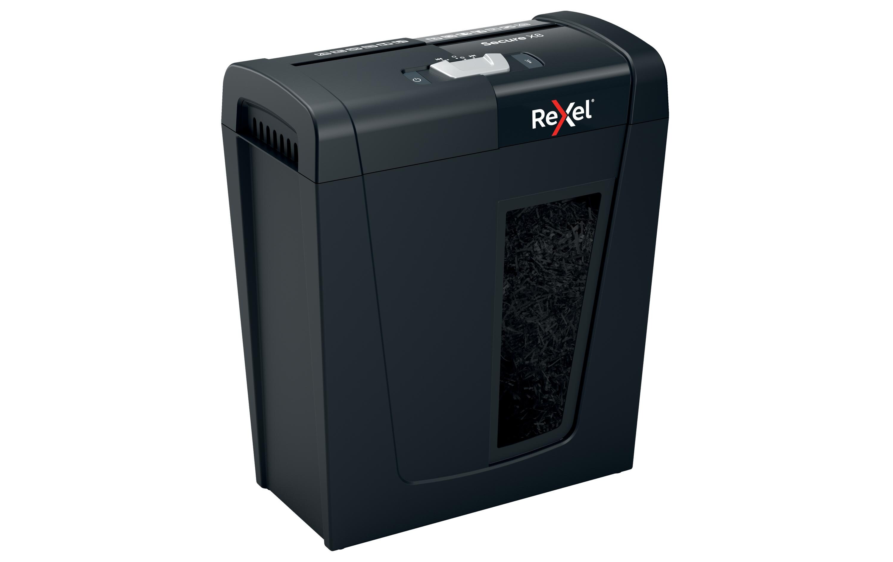 Aktenvernichter Rexel Secure X8, bis zu 8 Blatt<br>Manueller Schredder für die sichere Vernichtung vertraulicher Unterlagen