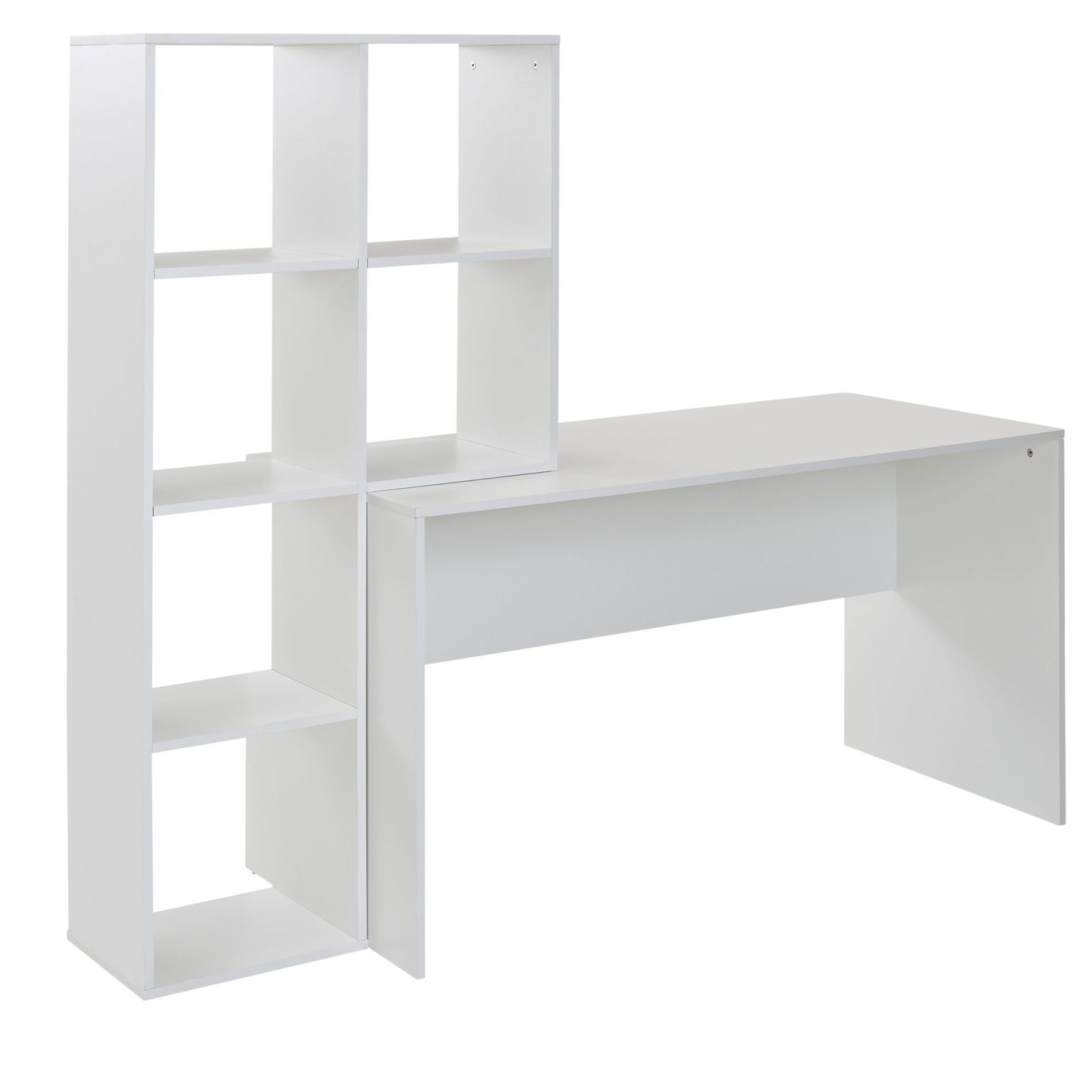 Schreibtisch - weiß - 6 Fächer - 170 cm