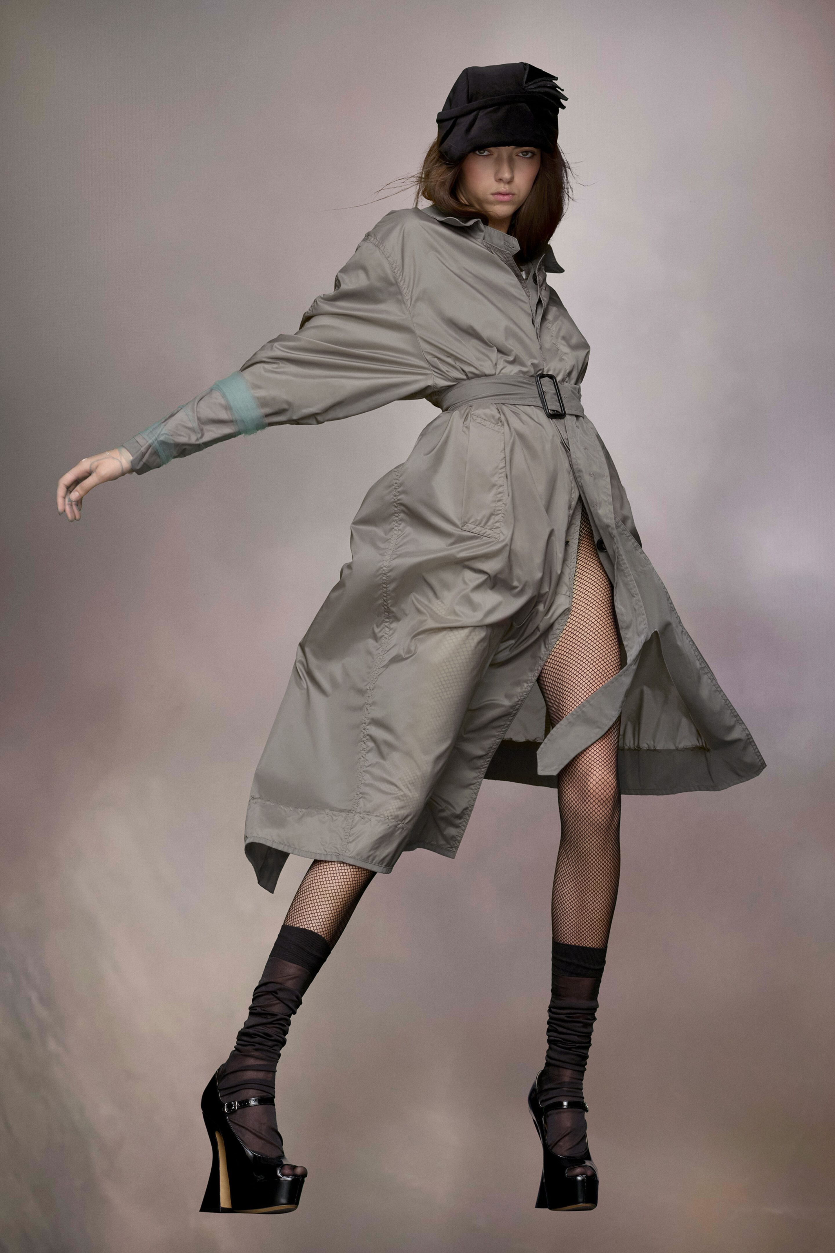 Manteau réversible Décortiqué Gris foncé