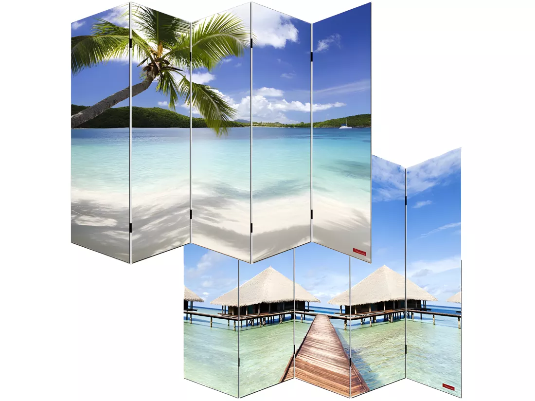 Paravent 5 panneaux pans 200 x 3 x 180 cm PAR04005