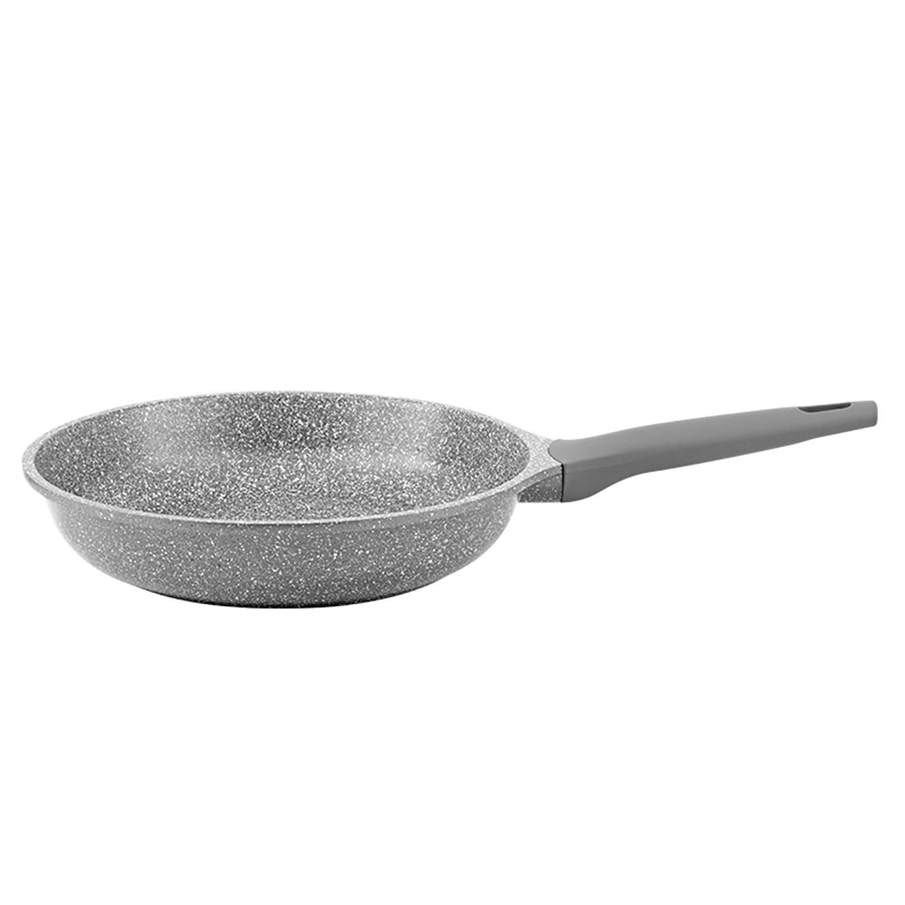 Kitchencook Poêle fonte d'aluminium induction effet pierre vertu p32tfi grise - D.32 cm