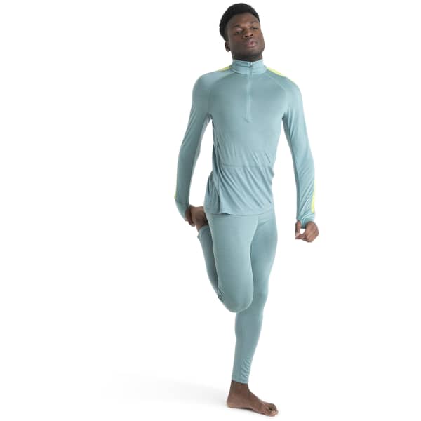 T-shirt randonnée ICEBREAKER M MERINO 125 ZONEKNIT LS HALF ZIP CLOUD RAY/HYPER/CB