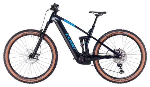 VTT Électrique Tout-Suspendu Cube Stereo Hybrid 140 HPC SLX 750 Shimano Deore XT 12V 750 Wh 27.5'' Bleu Liquid 2024