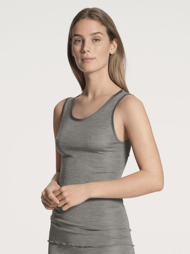 Calida DAMEN Top ohne Arm Platin melé_
