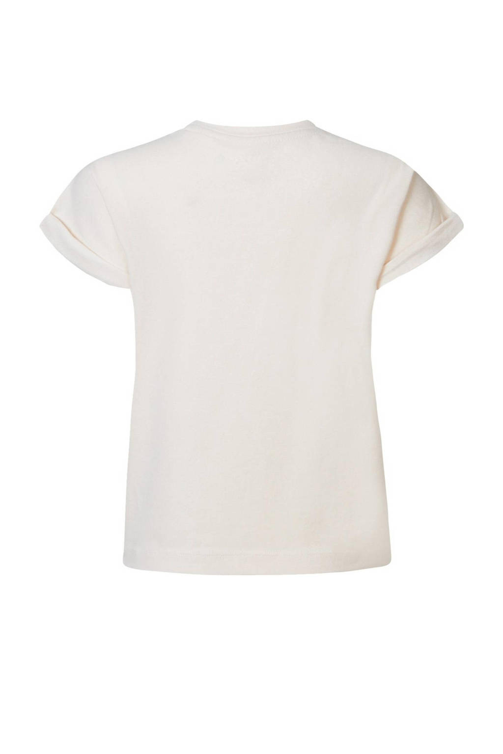 Noppies T-shirt met printopdruk wit/roze
