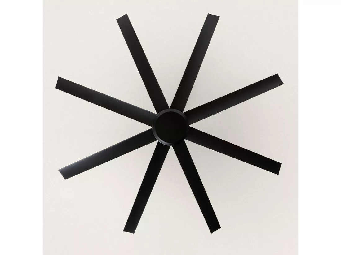 Ventilateur de Plafond Silencieux Hidra Noir 157cm Motor DC Télécommande Sans lumière Oui