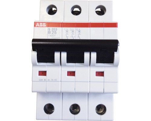 ABB S203-B25 25A stroomonderbreker B 3-polig