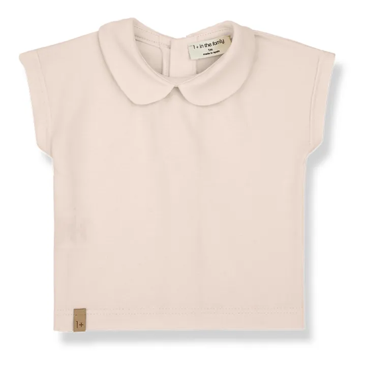 1+ in the family Blouse Manches Courtes Luna Coton Bio | Rose pâle