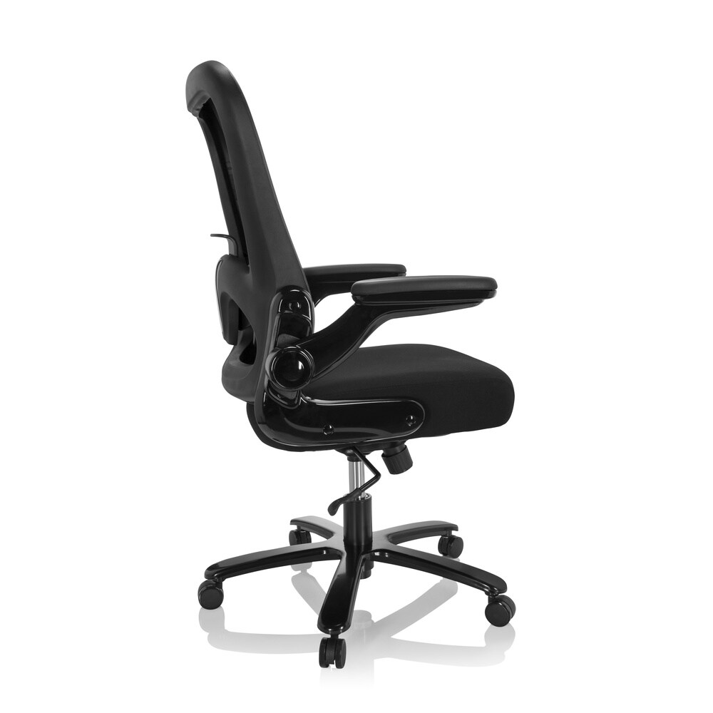 XXL Drehstuhl INSTRUCTOR SW I Stoff/Netzstoff mit abklappbaren Armlehnen hjh OFFICE