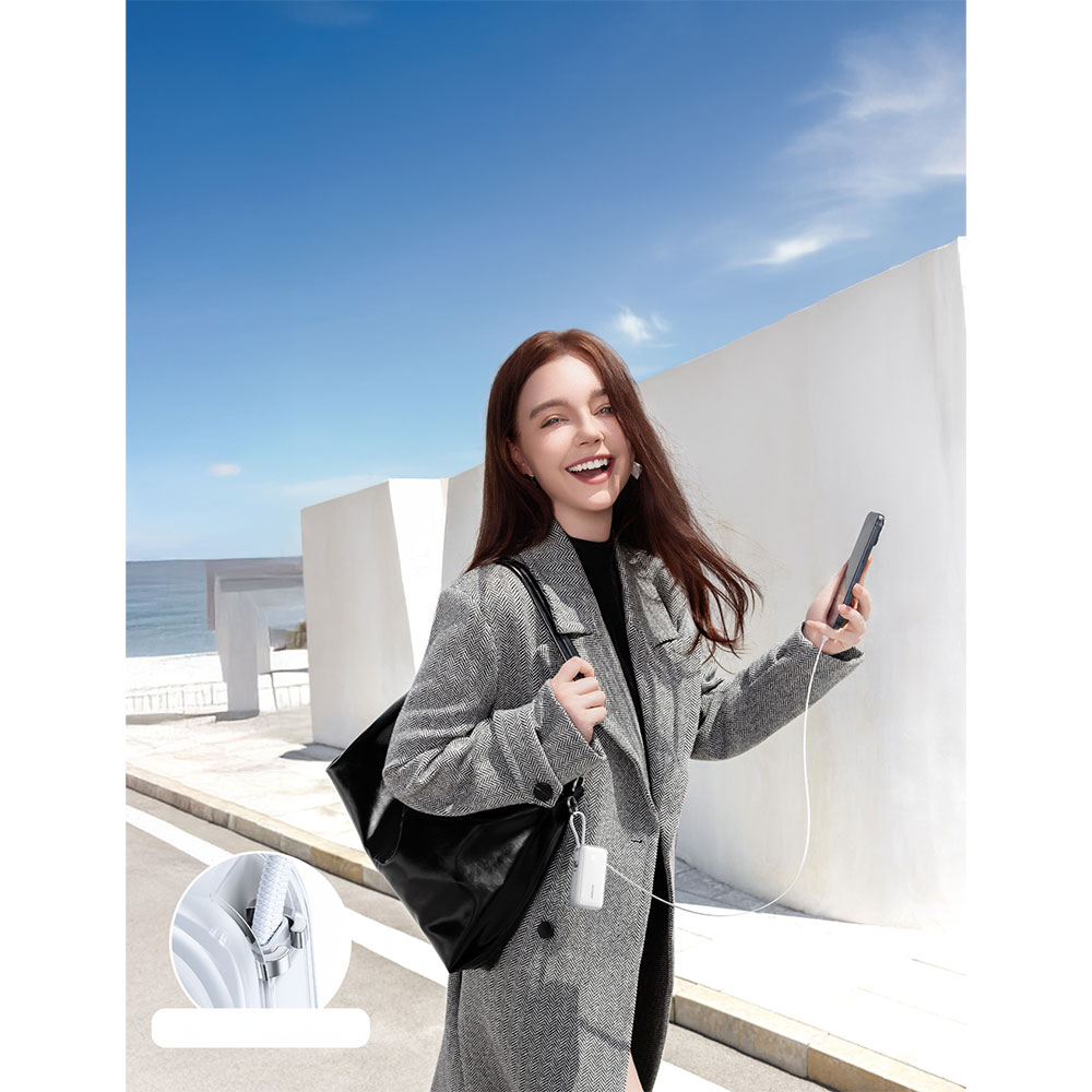 (35W) 10000mAh USB Powerbank Power Delivery Ladegerät inkl. Dual USB C Ladekabel mit LED Anzeige (JR-PR2 - Orange) - Orange