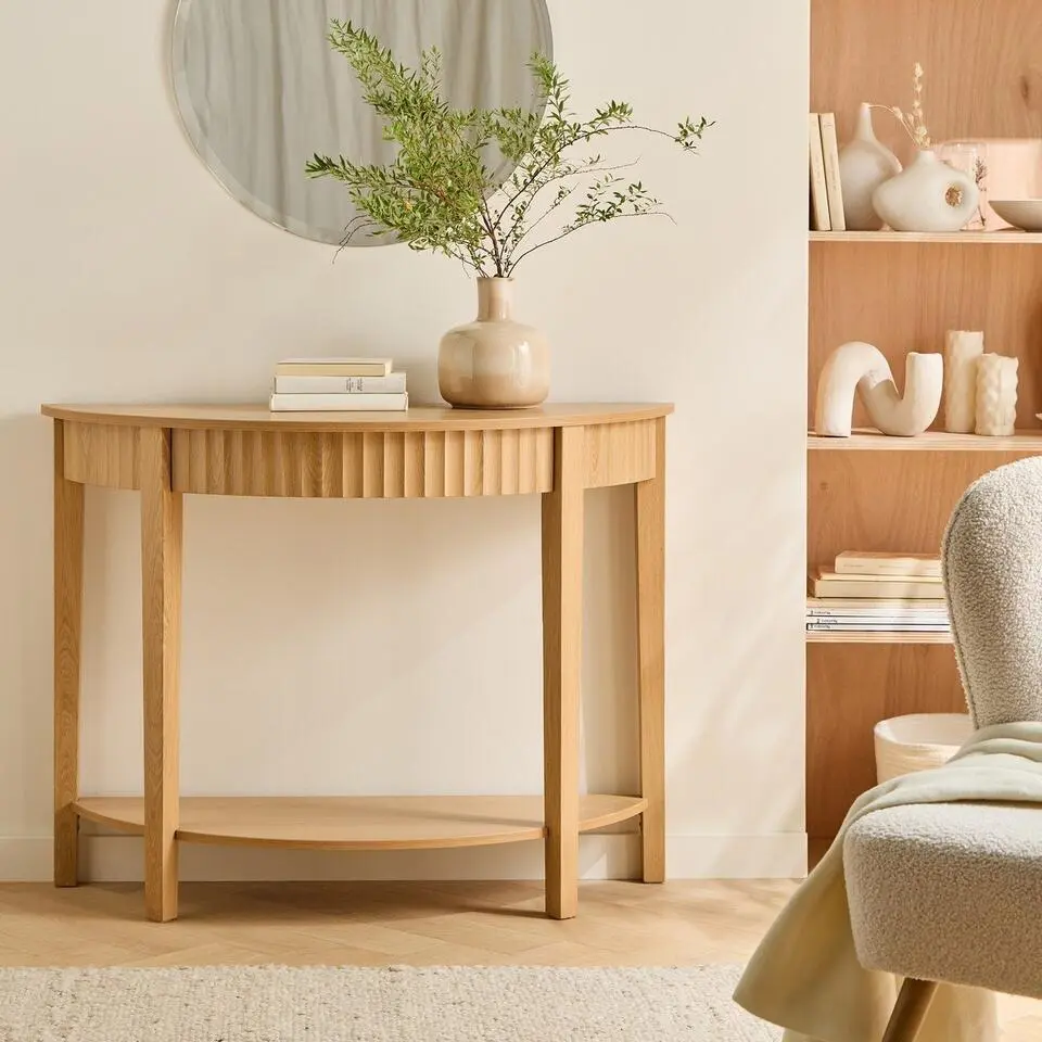 CALICOSY - Sidetable BOLOGNE - Licht hout - 76x100x40 cm