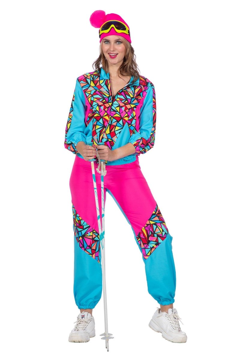Neon Trainingspak Fout Blauw Roze Dames 2 delig