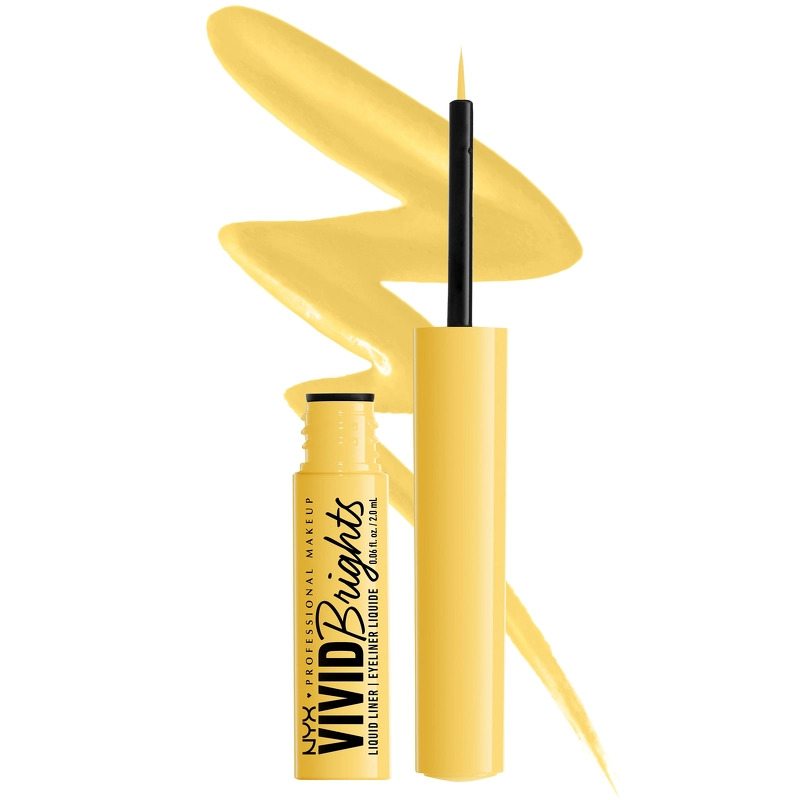 NYX Prof. Makeup Up Vivid Brights Liquid Eyeliner 2 ml - 03 Had Me At Yellow