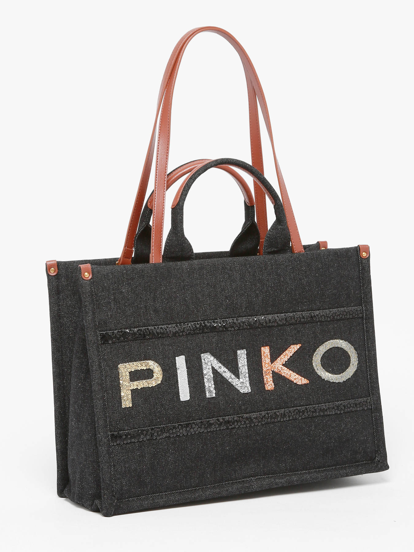 Sac port paule Logo shopper coton PINKO