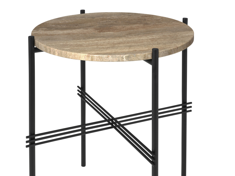 Gubi TS bijzettafel 40 zwart/wit marmer
