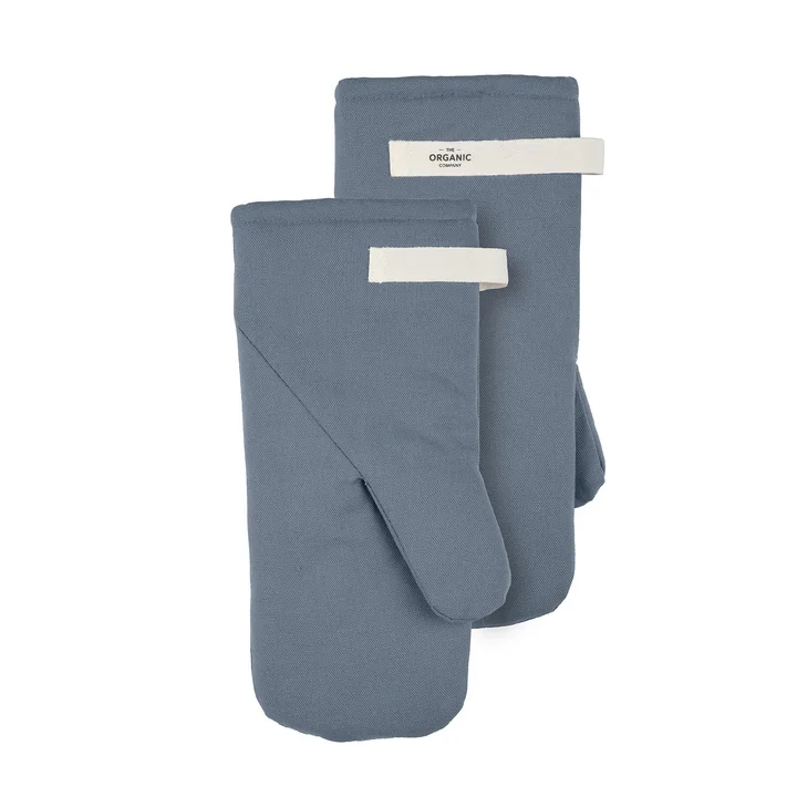The Organic Company - Ofenhandschuhe, grau blau (2er-Set)