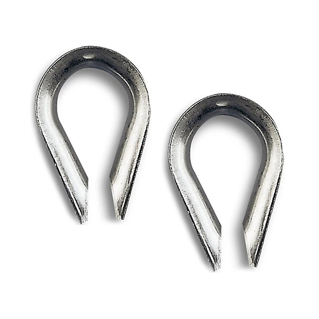 2 cosse-coeur en Inox ø 8 mm