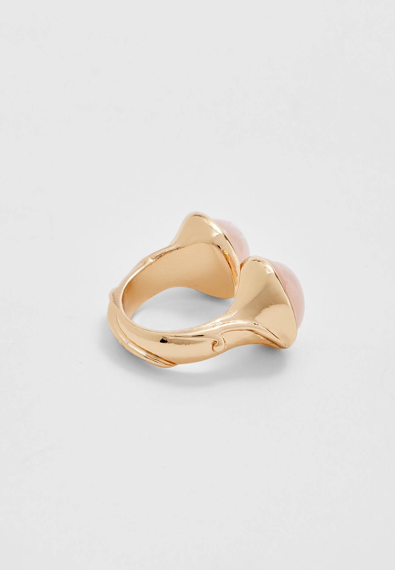Conjunto de 3 anéis de pedra