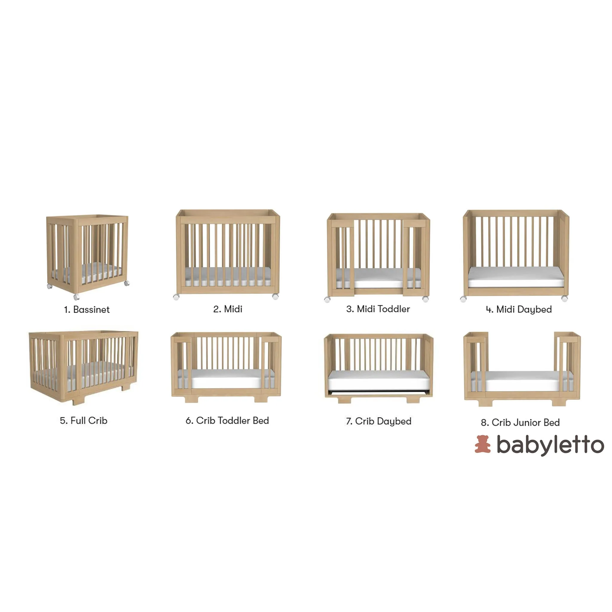 Babyletto Couchette Convertible 8 en 1 Yuzu  - Naturel