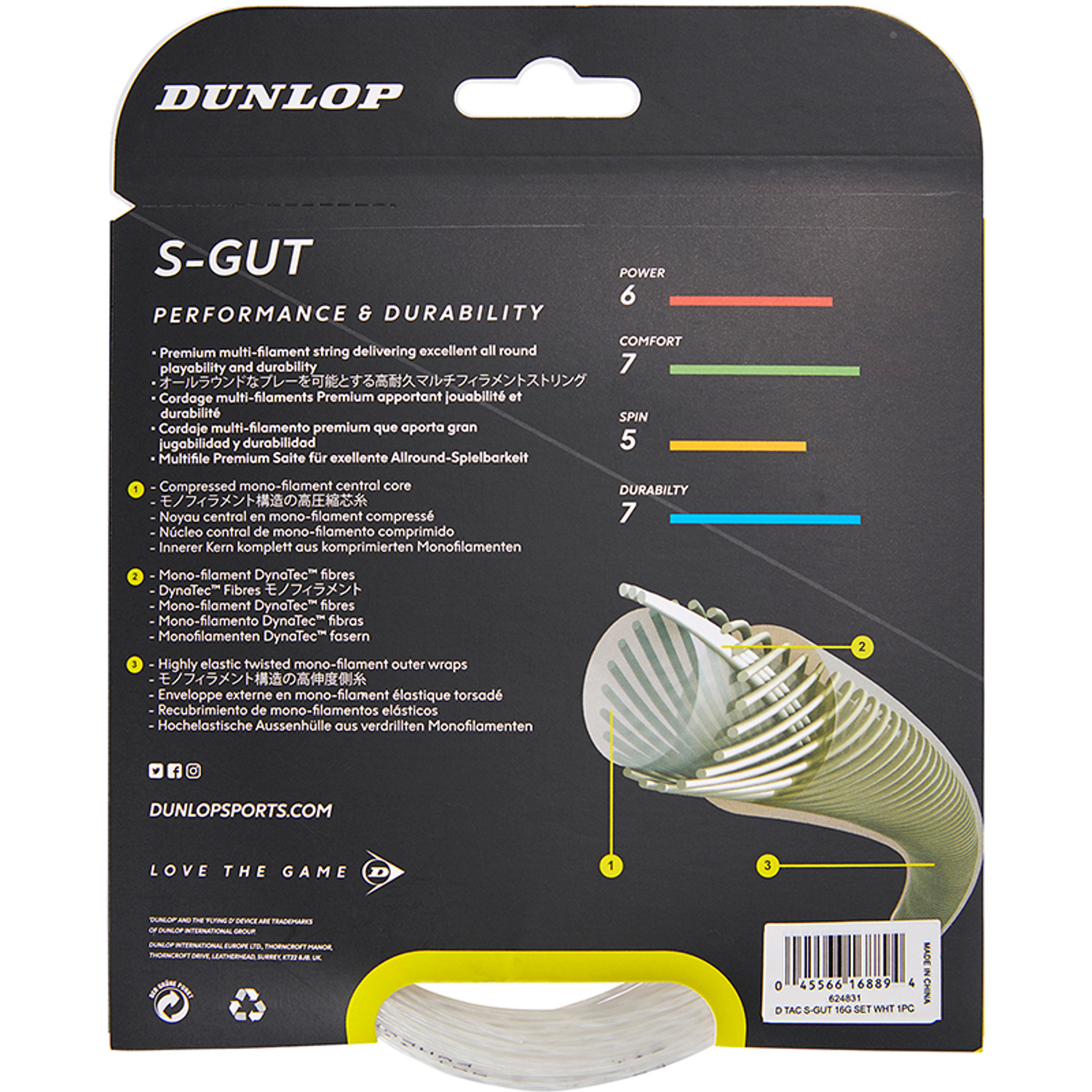 Dunlop D Tac Synthetic Gut Set