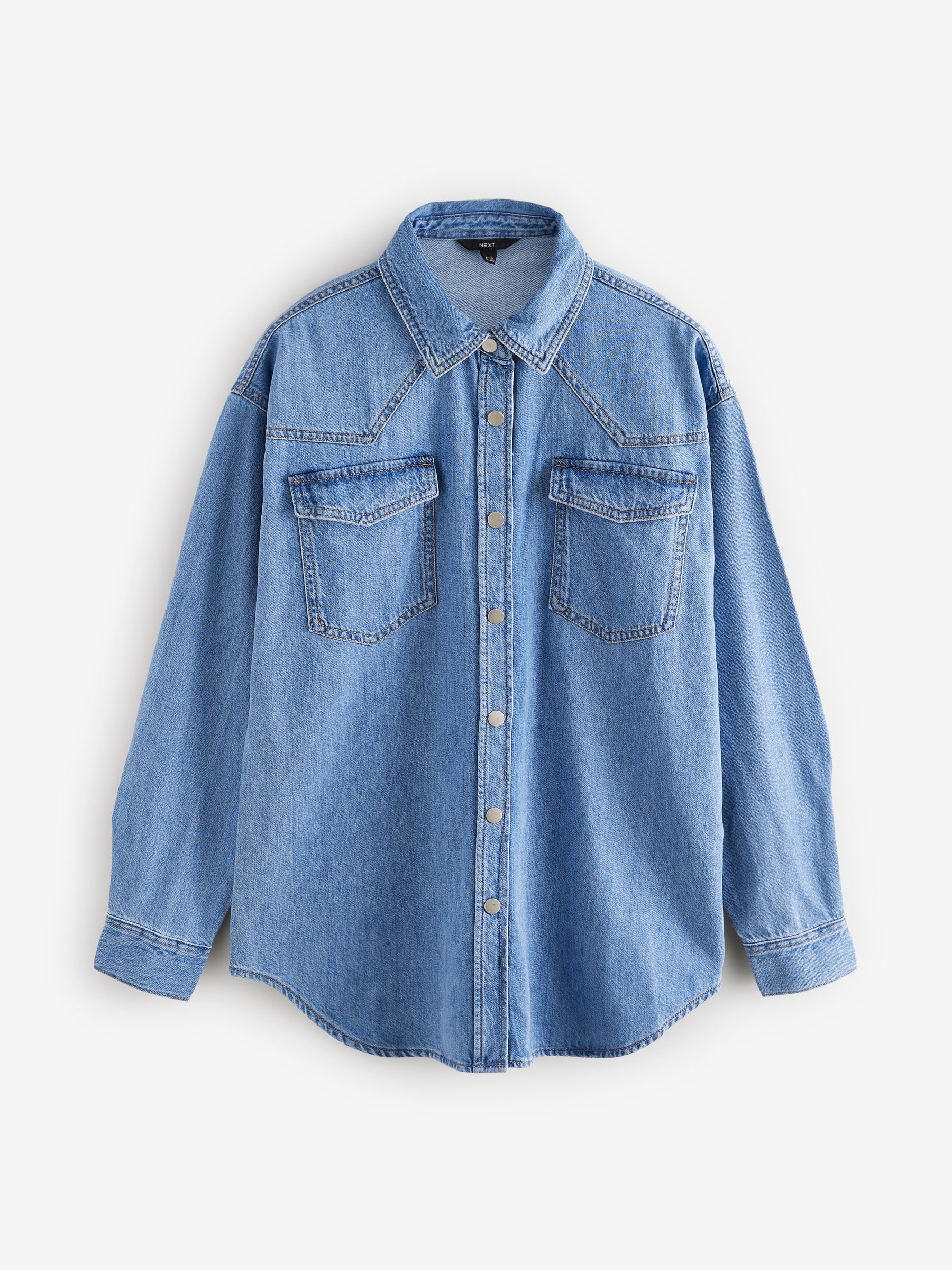 Normaal blauw - Oversized denim overhemd