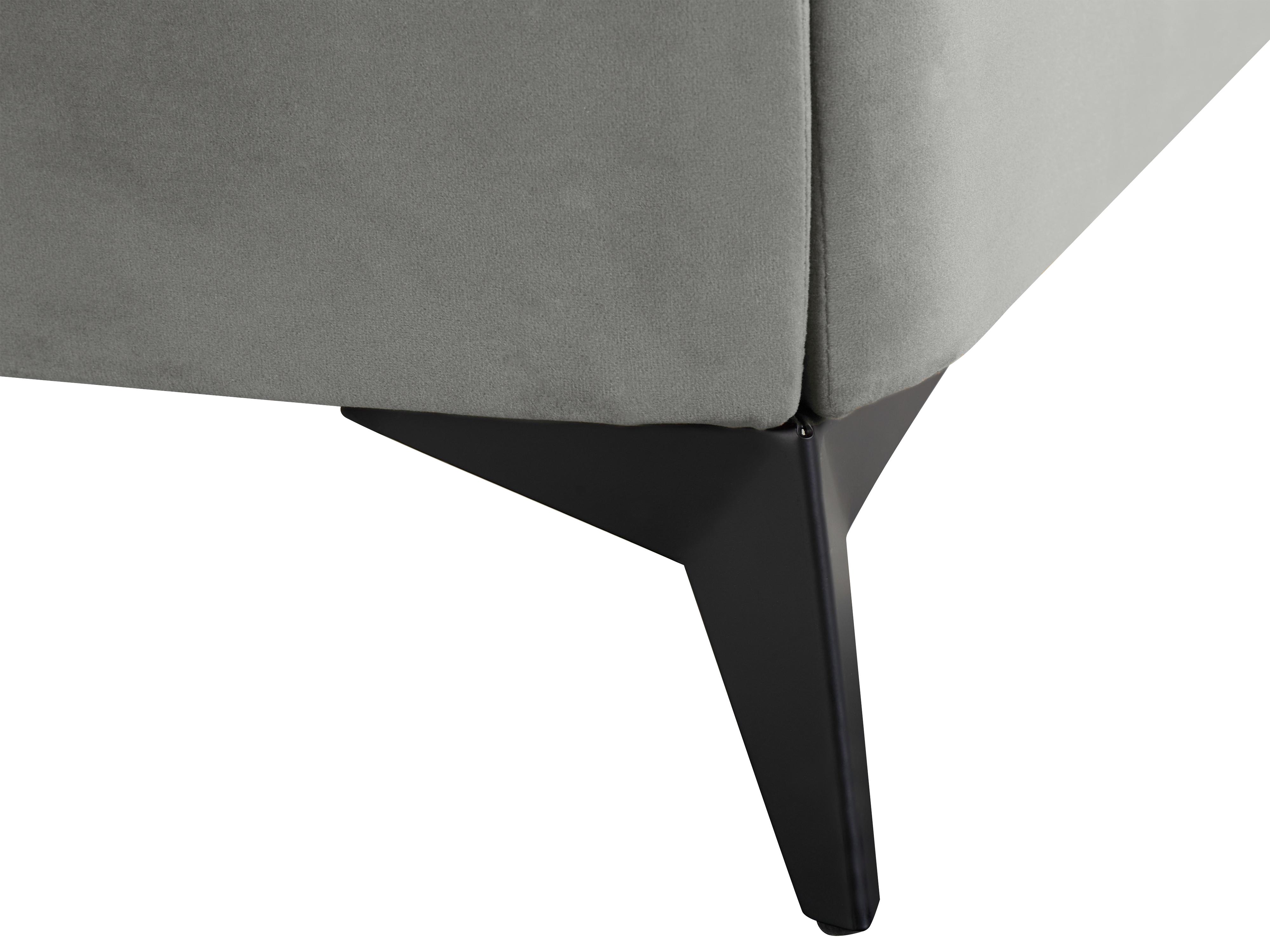 Bed Fluweel MELLE 180 x 200 cm Grijs