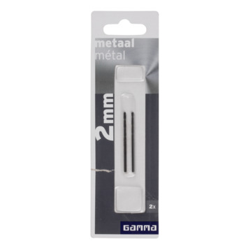 GAMMA metaalboor rond Ø 2 mm 2 stuks