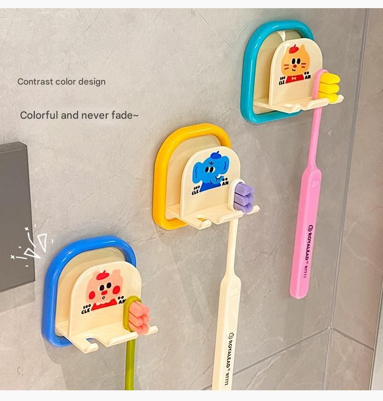 Baburu - Dieren Plastic Kleeftandenborstelhouder / Set