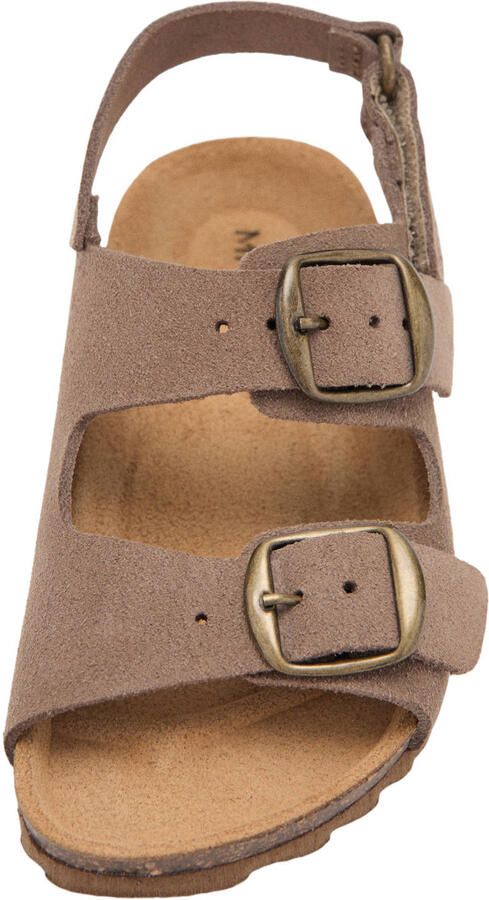 Mango Kids Peuter Kleuter leren sandalen bruin